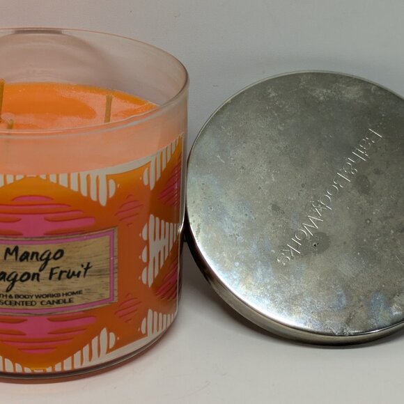NEW! Bath & Body Works Mango Dragon Fruit - 3-Wick Jar Candle - Picture 2 of 3
